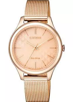 Японские наручные женские часы Citizen EM0503-83X. Коллекция Eco-Drive