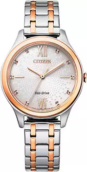 Японские наручные женские часы Citizen EM0506-77A. Коллекция Eco-Drive