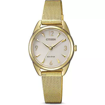 Японские наручные женские часы Citizen EM0687-89P. Коллекция Elegance