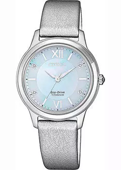 Японские наручные женские часы Citizen EM0720-18D. Коллекция Super Titanium