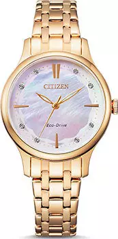 Японские наручные женские часы Citizen EM0893-87Y. Коллекция Eco-Drive