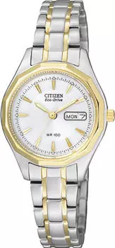 Японские наручные женские часы Citizen EW3144-51AE. Коллекция Eco-Drive