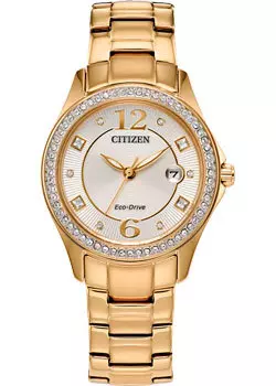 Японские наручные женские часы Citizen FE1147-79P. Коллекция Eco-Drive