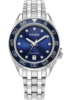 Японские наручные женские часы Citizen FE6160-57L. Коллекция Eco-Drive