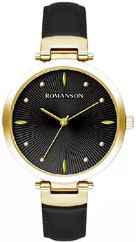 женские часы Romanson RL0B12LLG(BK). Коллекция Leather