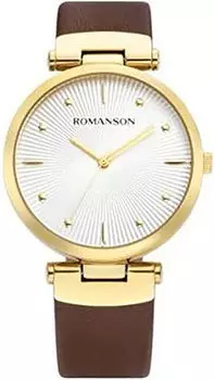 женские часы Romanson RL0B12LLG(WH). Коллекция Leather