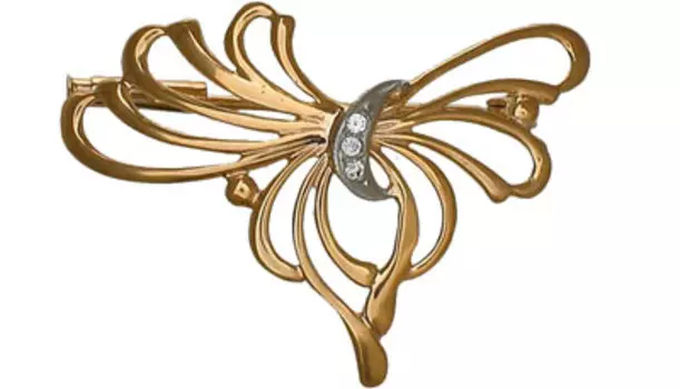 Золотая брошь 01SH110020