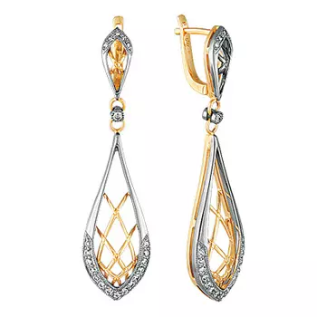 Золотые серьги 00422RS