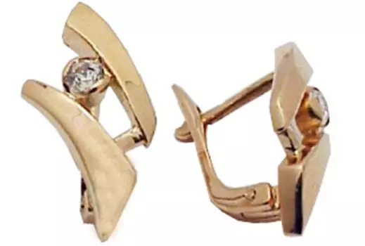 Золотые серьги 01C110302