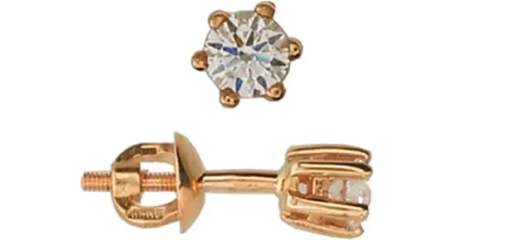 Золотые серьги 01C112287