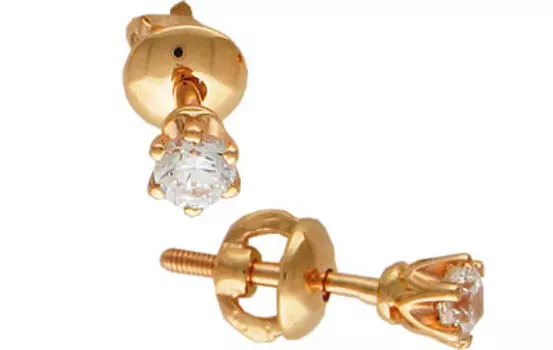 Золотые серьги 01C112288