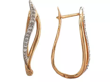 Золотые серьги 01C112416