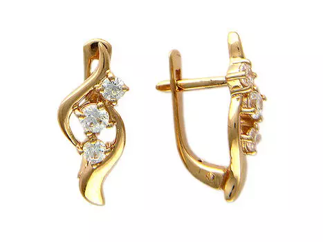 Золотые серьги 01C114504