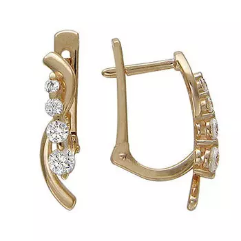 Золотые серьги 01C115236