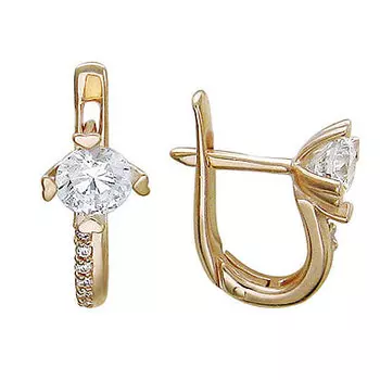 Золотые серьги 01C115614