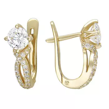 Золотые серьги 01C116255