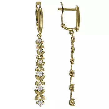 Золотые серьги 01C135090