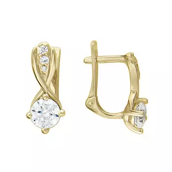 Золотые серьги 01C136021