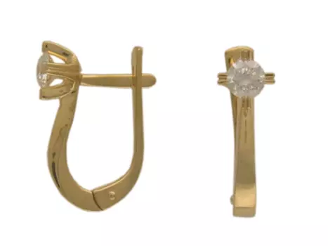 Золотые серьги 01C612816