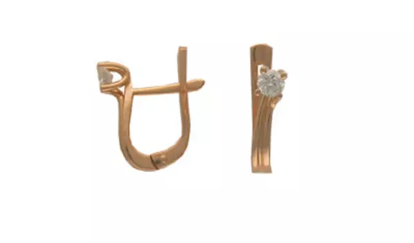 Золотые серьги 01C612976