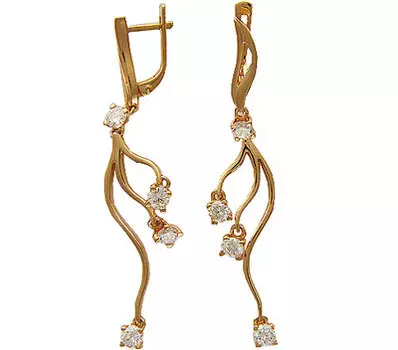 Золотые серьги 01C613522