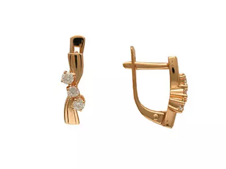 Золотые серьги 01C613856