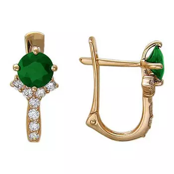 Золотые серьги 01C615402-1