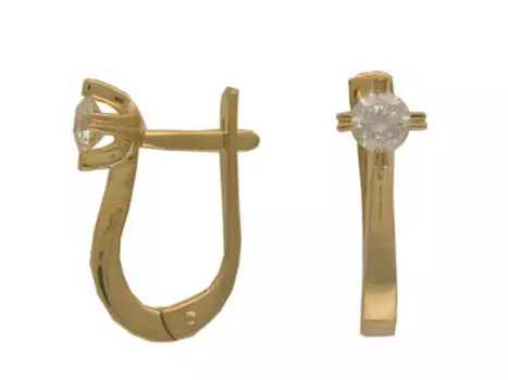 Золотые серьги 01C642816