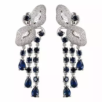 Золотые серьги 01C673756-1