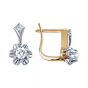 Золотые серьги 10671RS