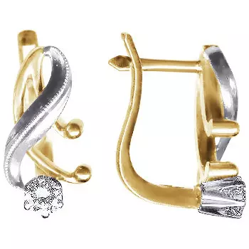 Золотые серьги 10674RS