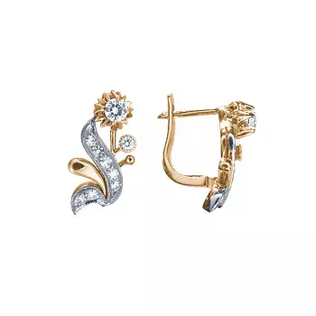 Золотые серьги 10687RS