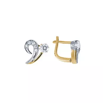 Золотые серьги 15589RS