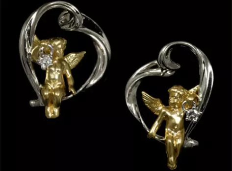 Золотые серьги 20430