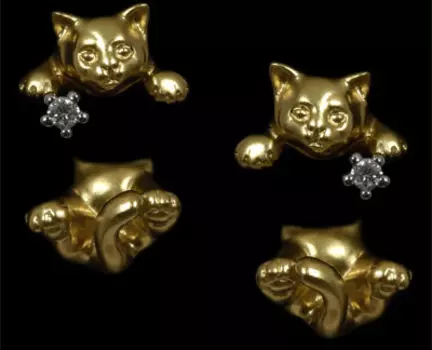 Золотые серьги 20520