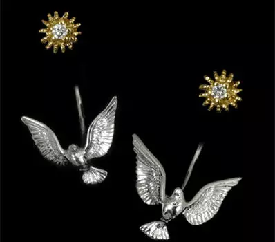 Золотые серьги 20570