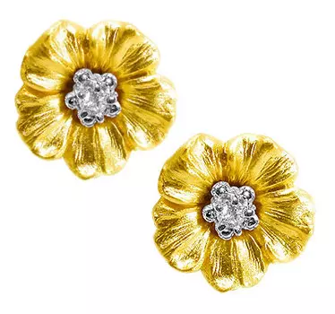 Золотые серьги 21080