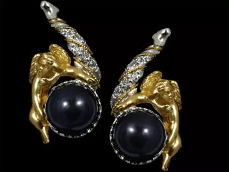 Золотые серьги 21220