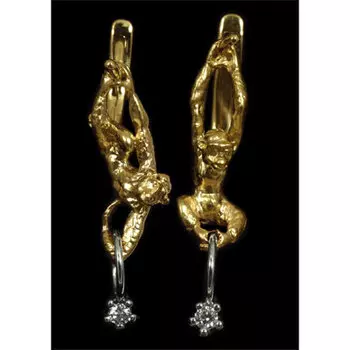 Золотые серьги 21230