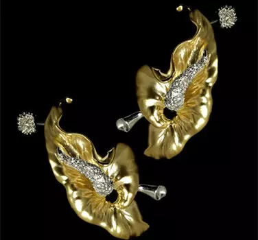 Золотые серьги 21290