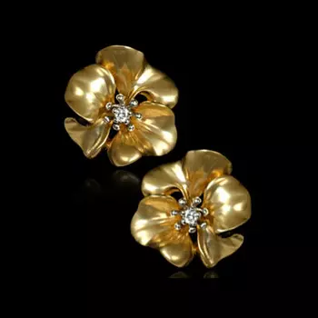 Золотые серьги 21313