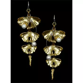 Золотые серьги 21340