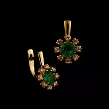 Золотые серьги 21450