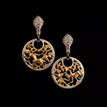 Золотые серьги 21720