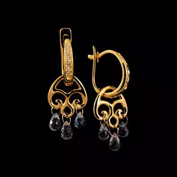 Золотые серьги 22020