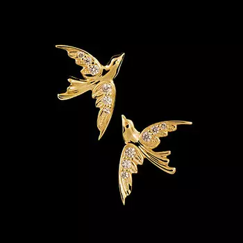 Золотые серьги 22140