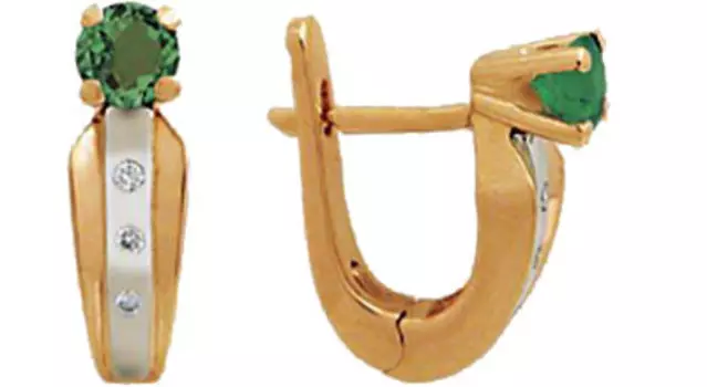 Золотые серьги 32C610081