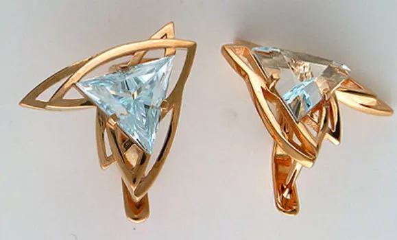 Золотые серьги 35C312343