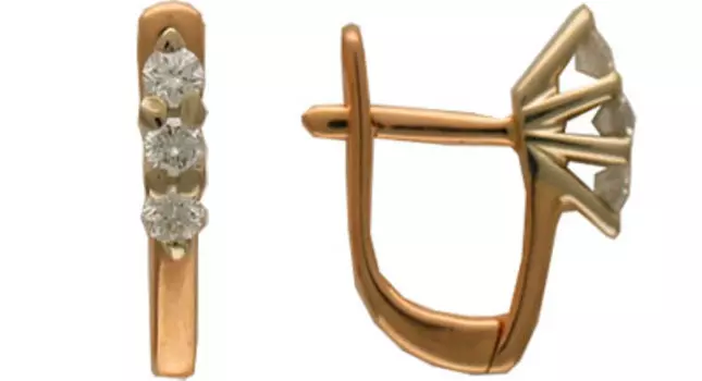 Золотые серьги 65C662438