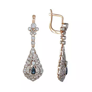 Золотые серьги 90924RS